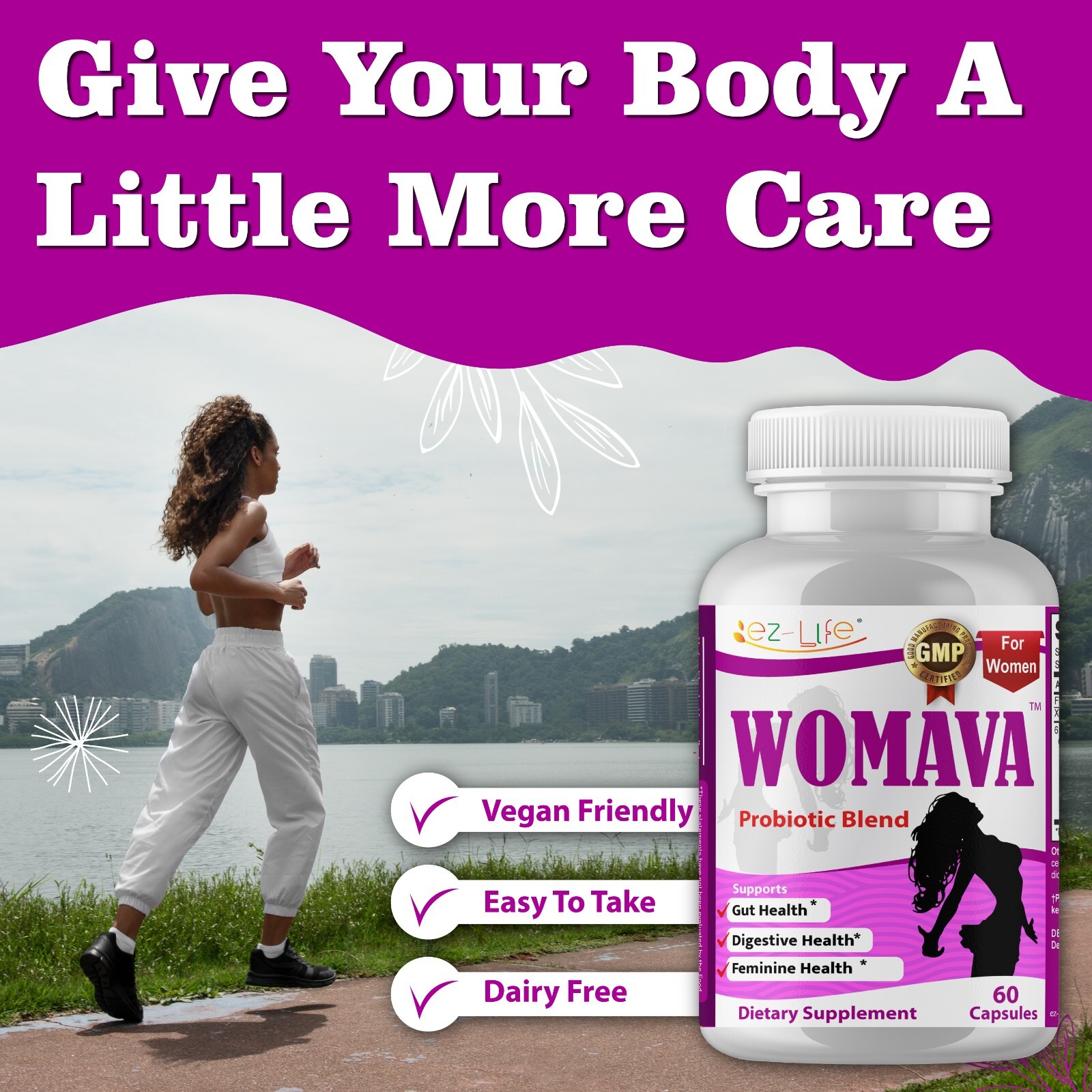 Vaginal Probiotics for Women pH Balance for Digestive Health, Immune 60 Caps