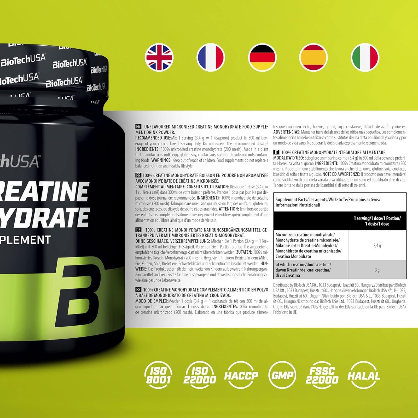 CREATINE MONOHYDRATE + TST+GH – Training Performance Strength Sport Muscle Mass
