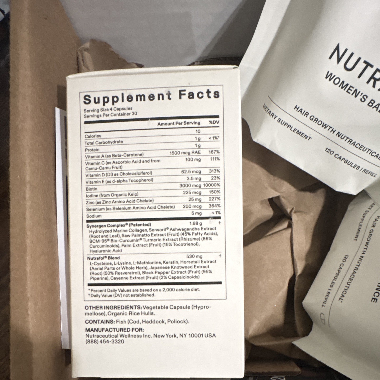 Nutrafol Women’s Balance Hair Growth Nutraceutical Drug-Free 120 Capsules