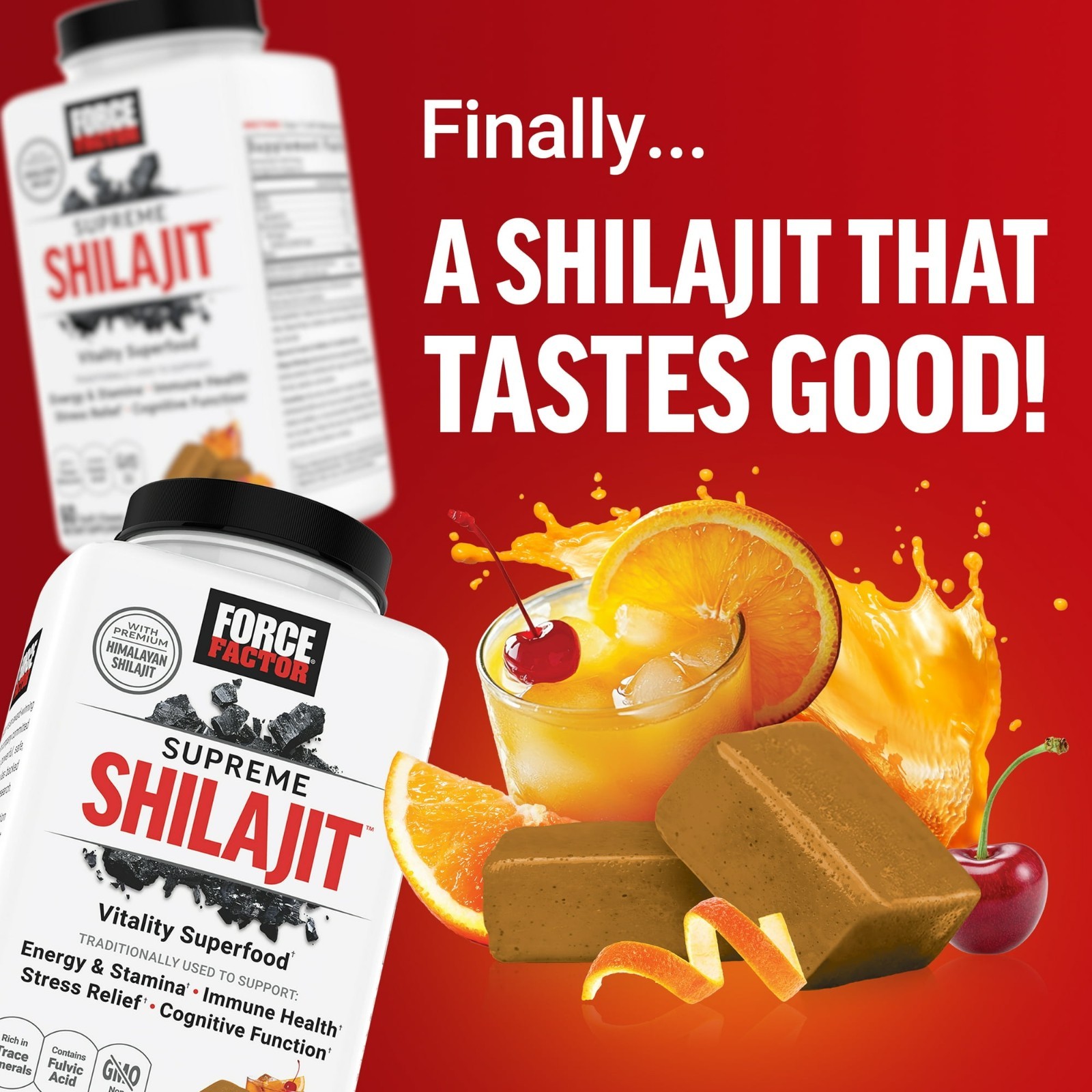 FORCE FACTOR Supreme Shilajit 60 Soft Chews Smoked Old Fashioned Exp 12/2026
