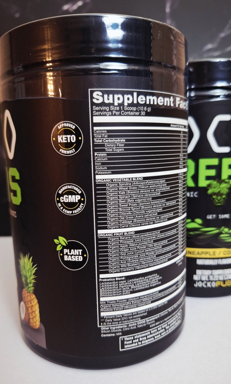2 Jocko Fuel Greens, Pineapple Coconut🥥🍍 Organic Superfood, 30 Serv, 02/2027✨️