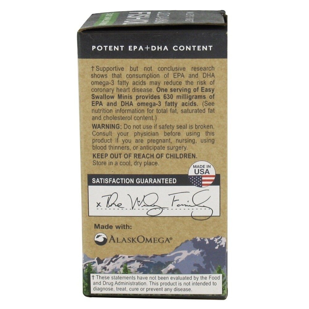Wiley’s Finest Wild Alaskan Fish Oil Easy Swallow Minis 450 mg., 60 Softgels