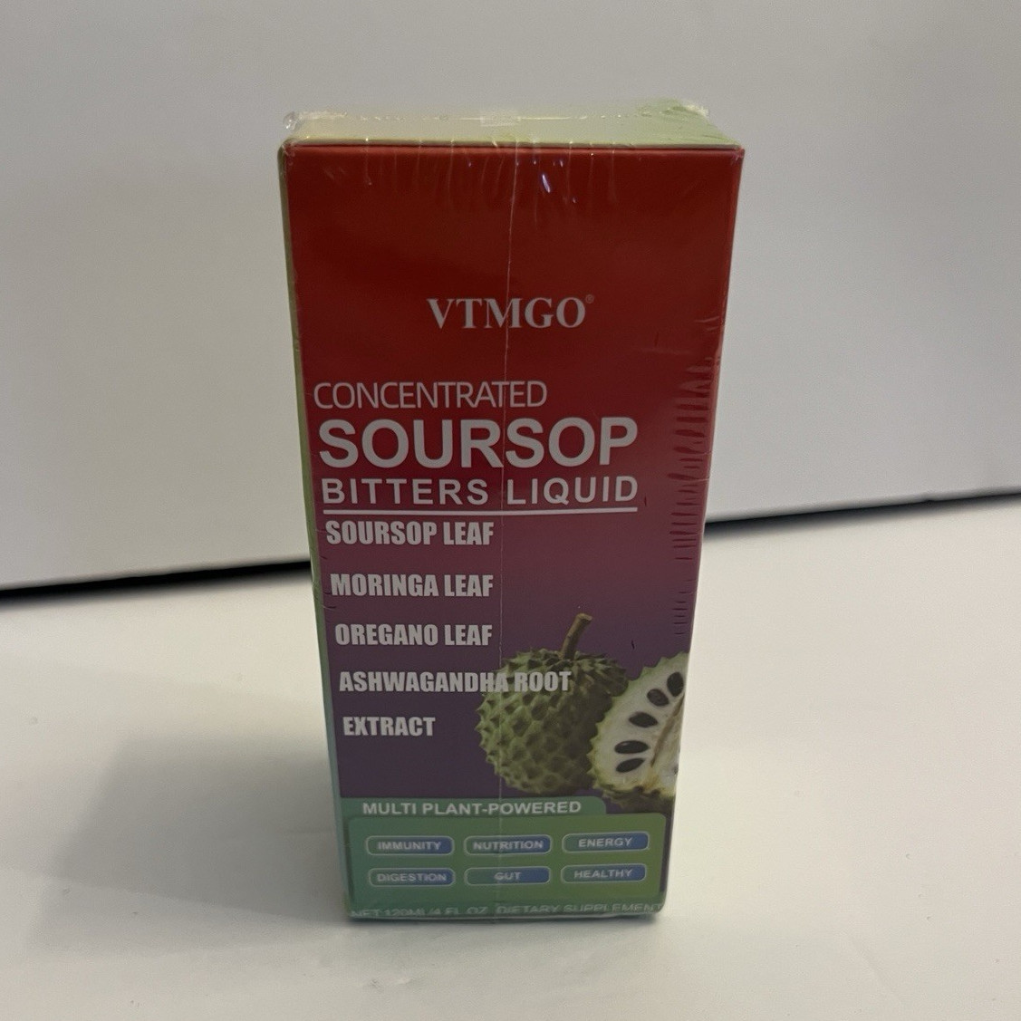 VTMGO Soursop Bitters Liquid – Soursop Moringa Oregano Ashwagandha, 120mL
