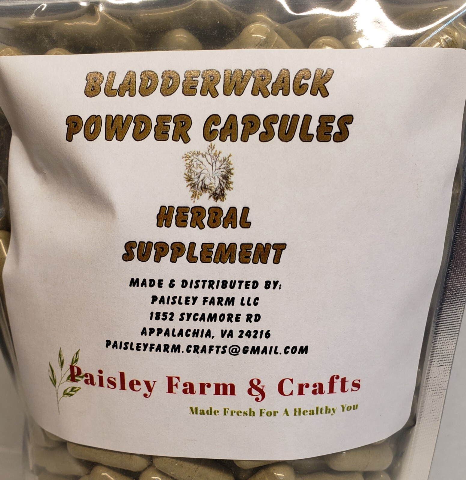 Bladderwrack Capsules 300 Ct – Made Fresh On Demand!