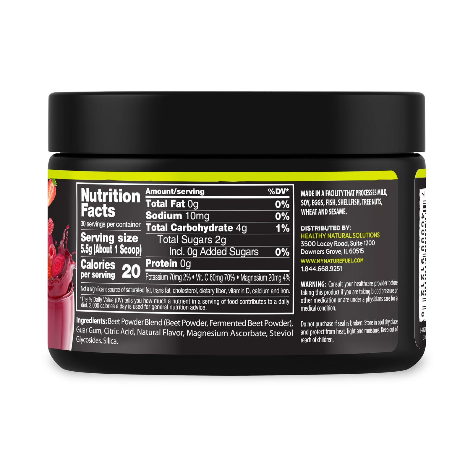 Nature Fuel Power Beets – Super Concentrated Non-GMO Beet Juice Powder –
