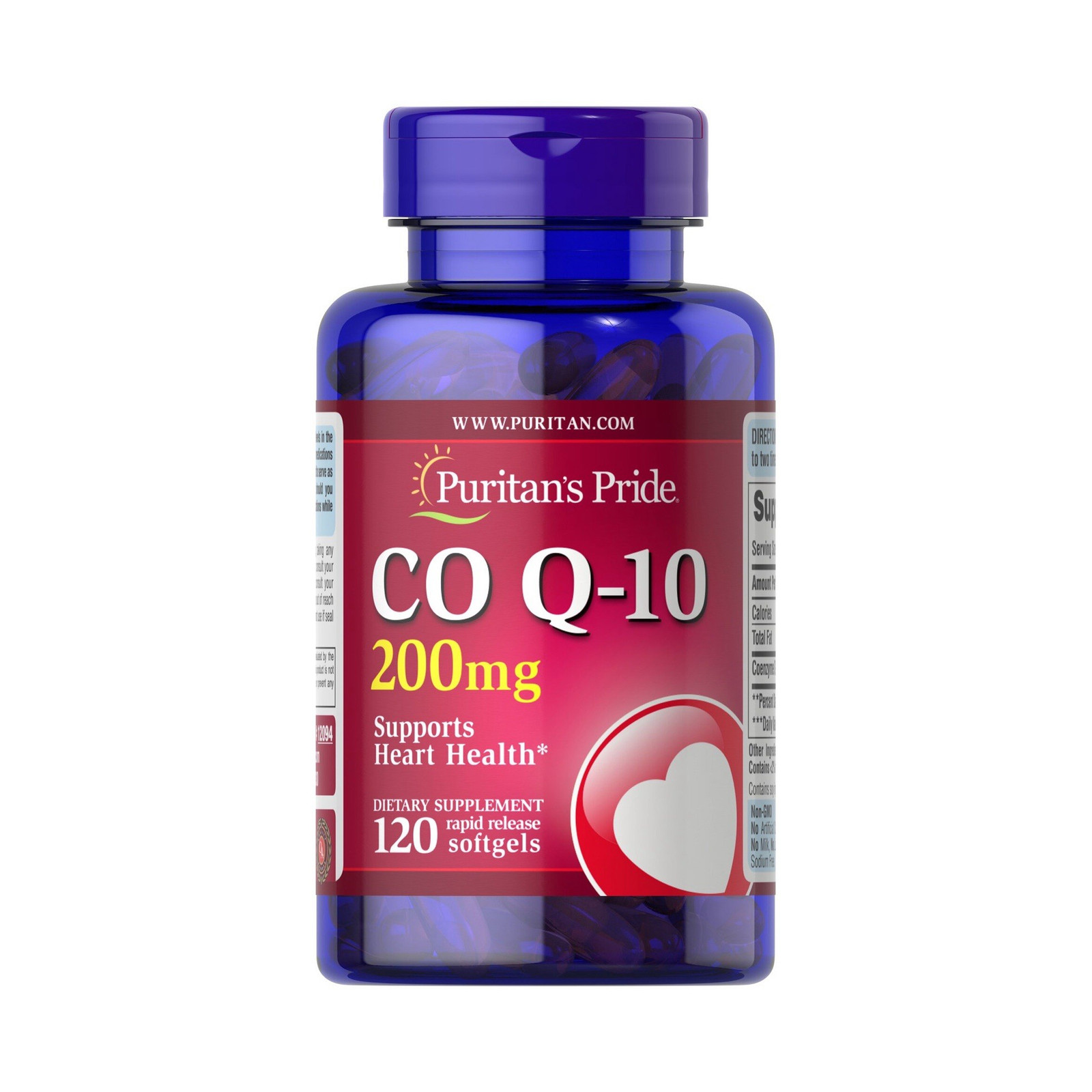 Puritan’s Pride Co Q-10 200 mg Rapid Release Softgels, 120 Count