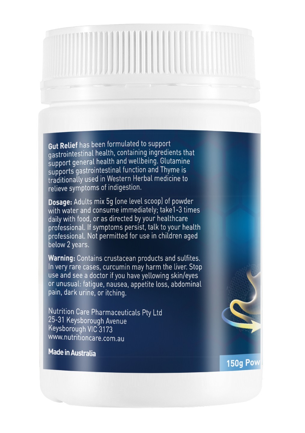 2 x Nutrition Care NC Gut Relief 150g Support Healthy Gut Function 300g
