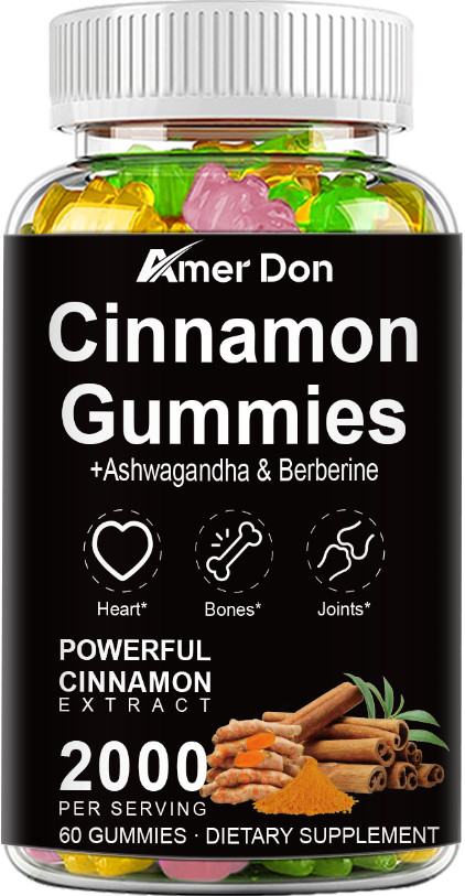 True Organic Ceylon Cinnamon Gummies 2000mg Highest Potency Blood Sugar Support