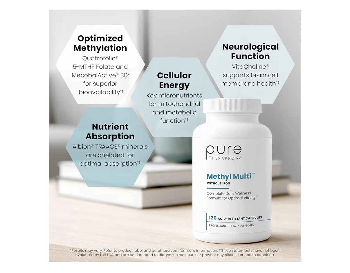 Pure Therapro Rx Methyl Multi Without Iron Methylated Multivitamin 2Month Supply