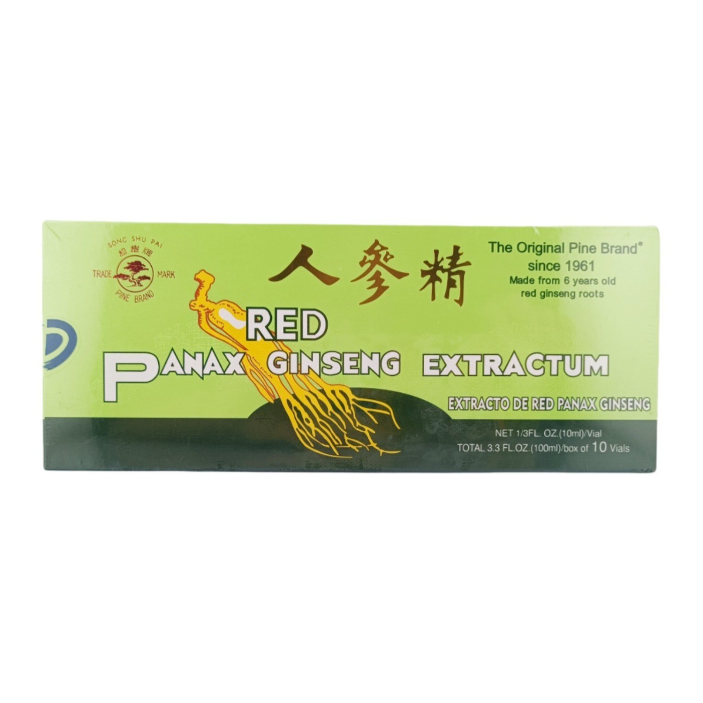 Pine Brand-Red Panax Ginseng Extract with Alcohol-10x10cc-Ginseng Oral Liquid