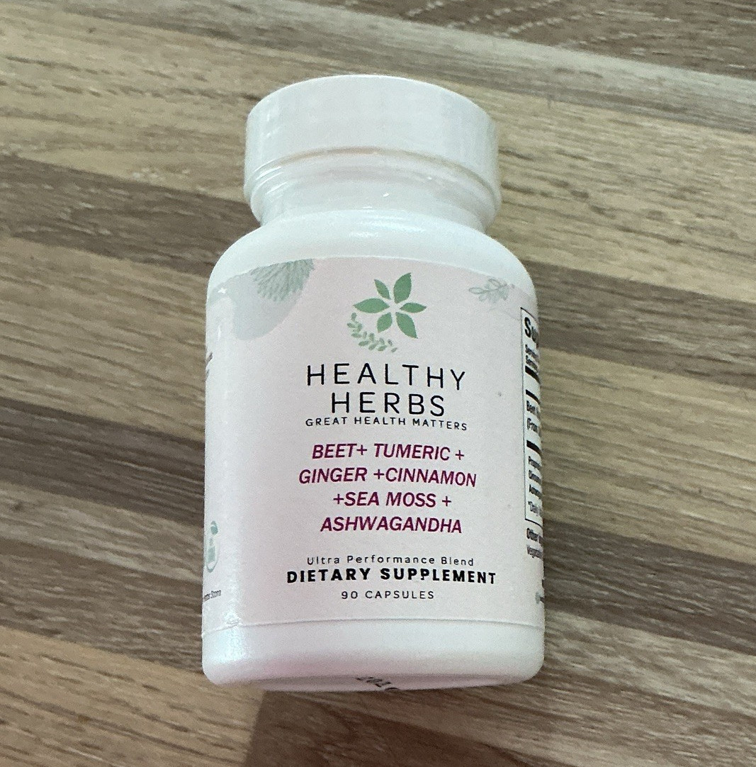 Healthy Herbs Beet Turmeric Ginger Cinnamon Sea Moss Capsules Digestive 90