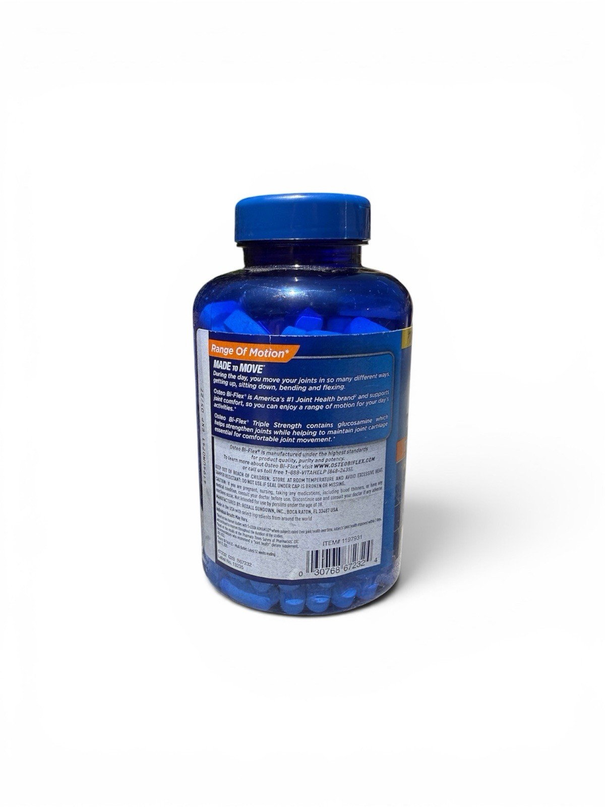 Osteo Bi-Flex Triple Strength Joint Shield 1500mg 200 Tablets Gluten Free