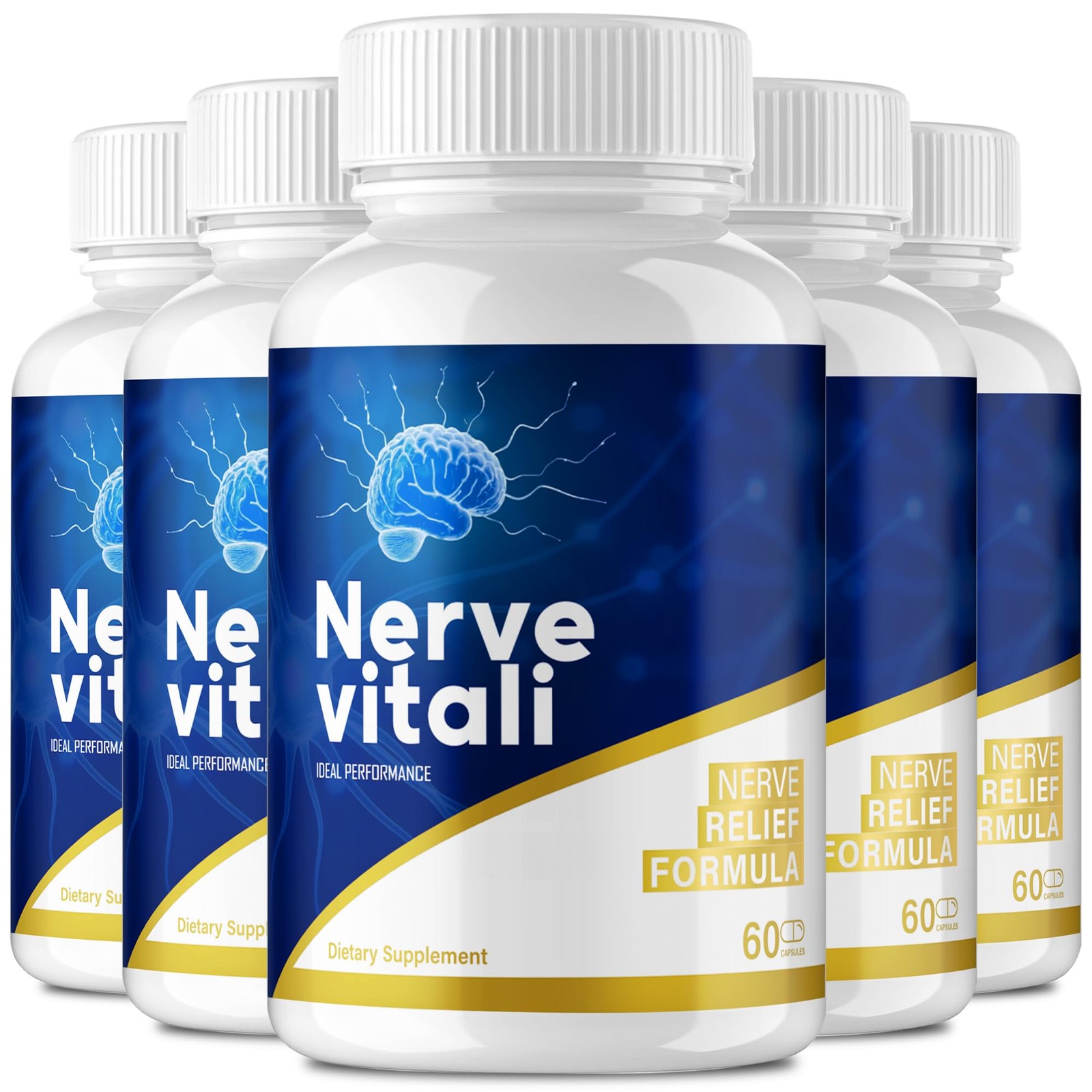 Nerve Vitali Health Nervous System Supplement – 300 Capsules (5 Pack)