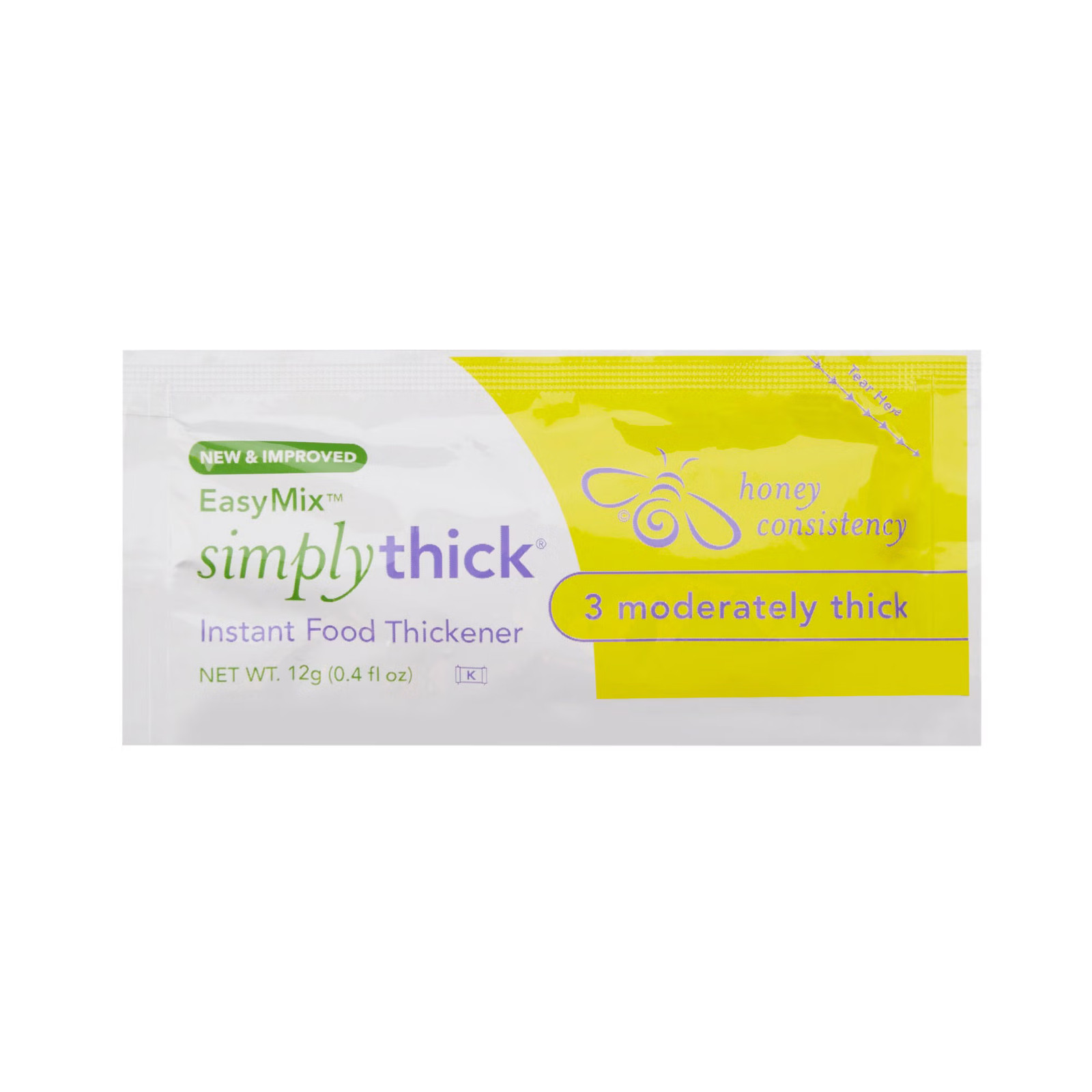 SimplyThick Easy Mix Food & Drink Thickener Unflavored 12 Gram Packet 100 Ct
