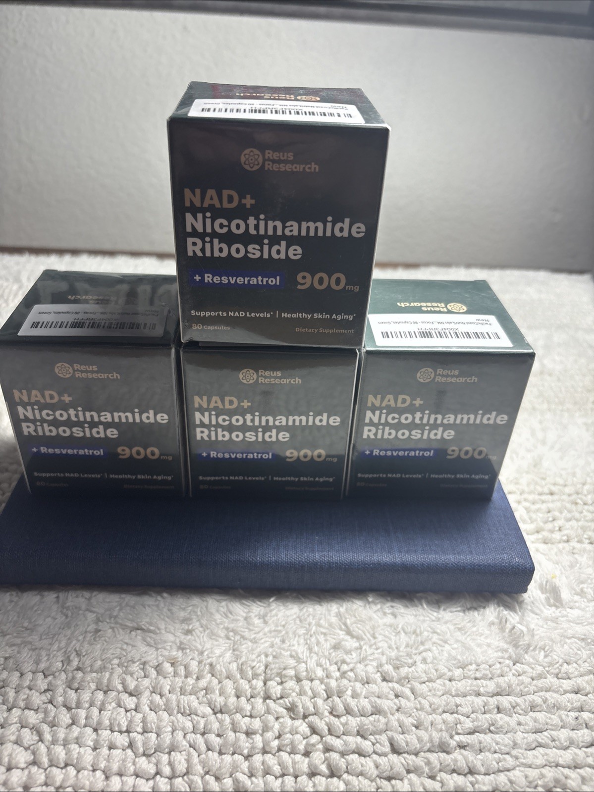 Reus Research NAD+ Nicotinamide Riboside & Resveratrol 900mg 80 Capsules NAD Su…