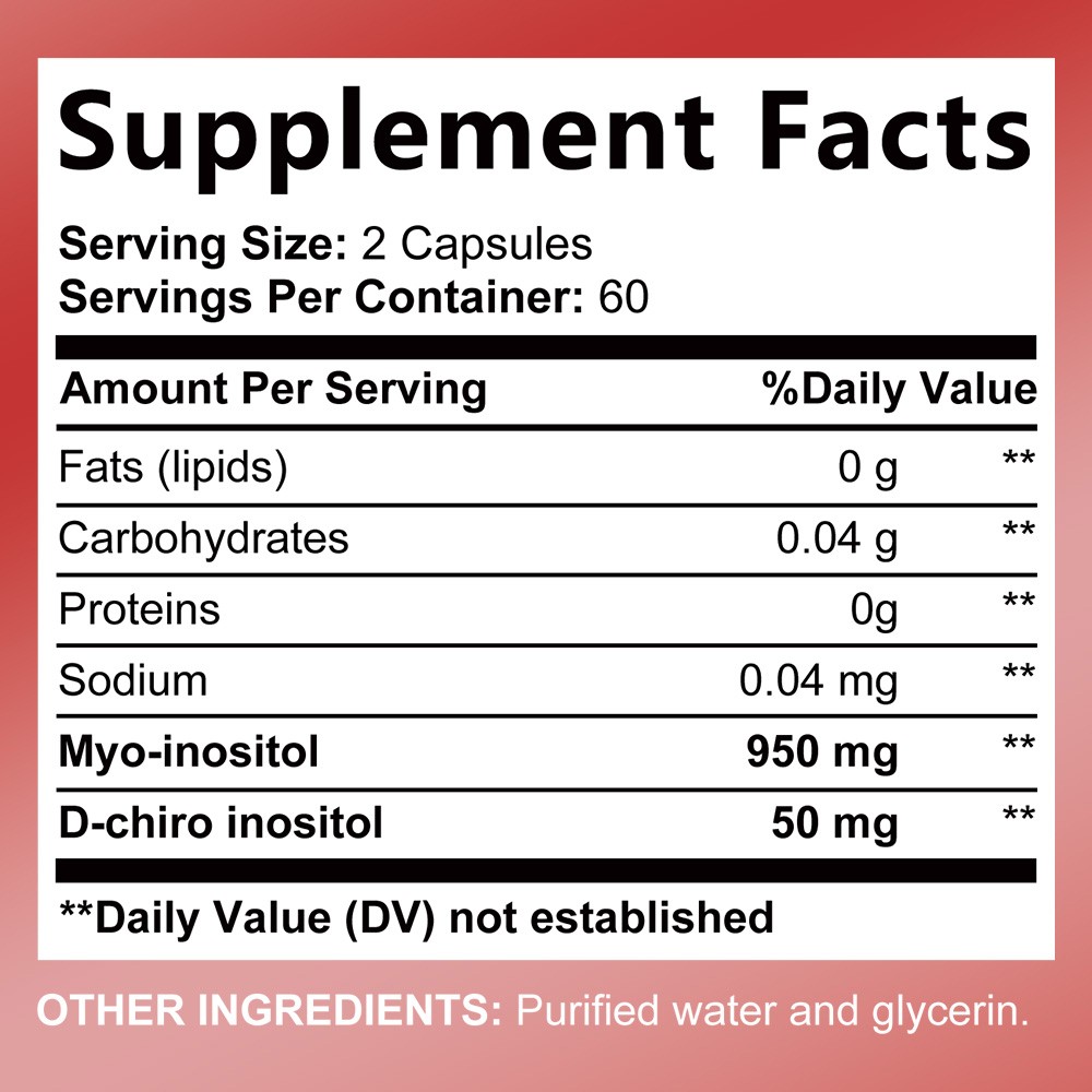 Myo D-Chiro-Inositol For Women,Pcos Boost,Hormone Balance 30/60/120 Capsules