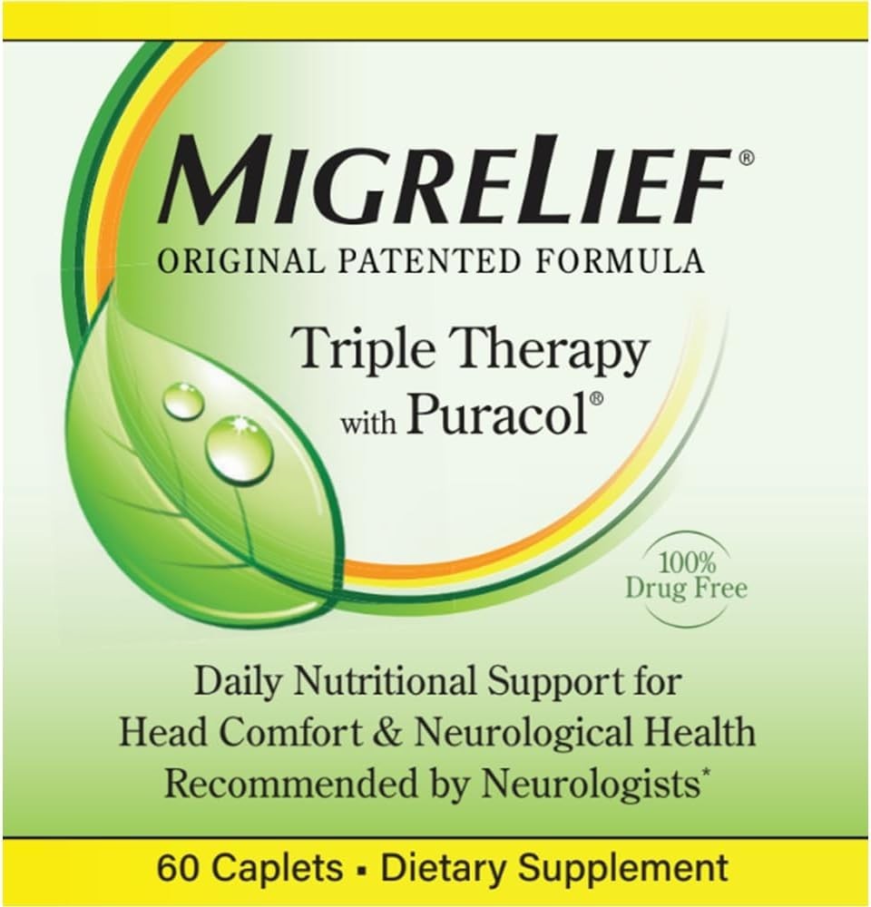 60 Caplets of Triple Therapy with Puracol – Enhanced Migraine Support