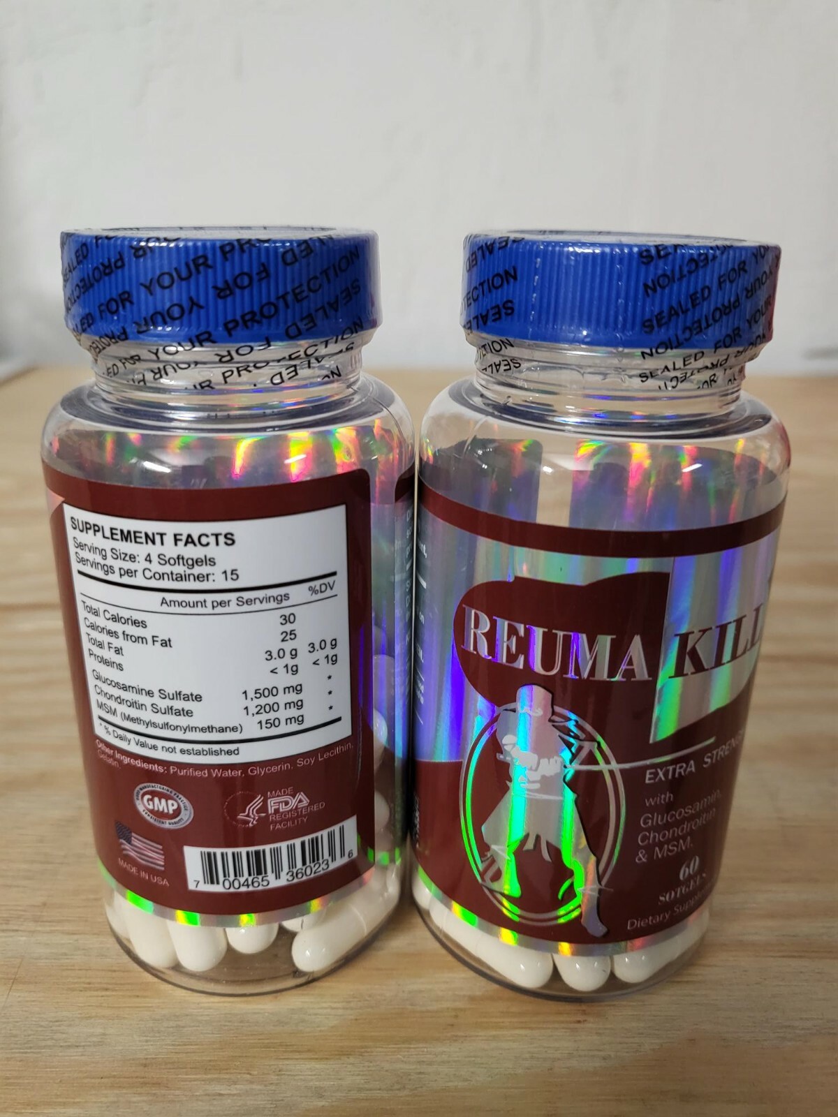 Reumakill Extra Strength MSM Artritis Pain Bee Arthritis Control Therapy