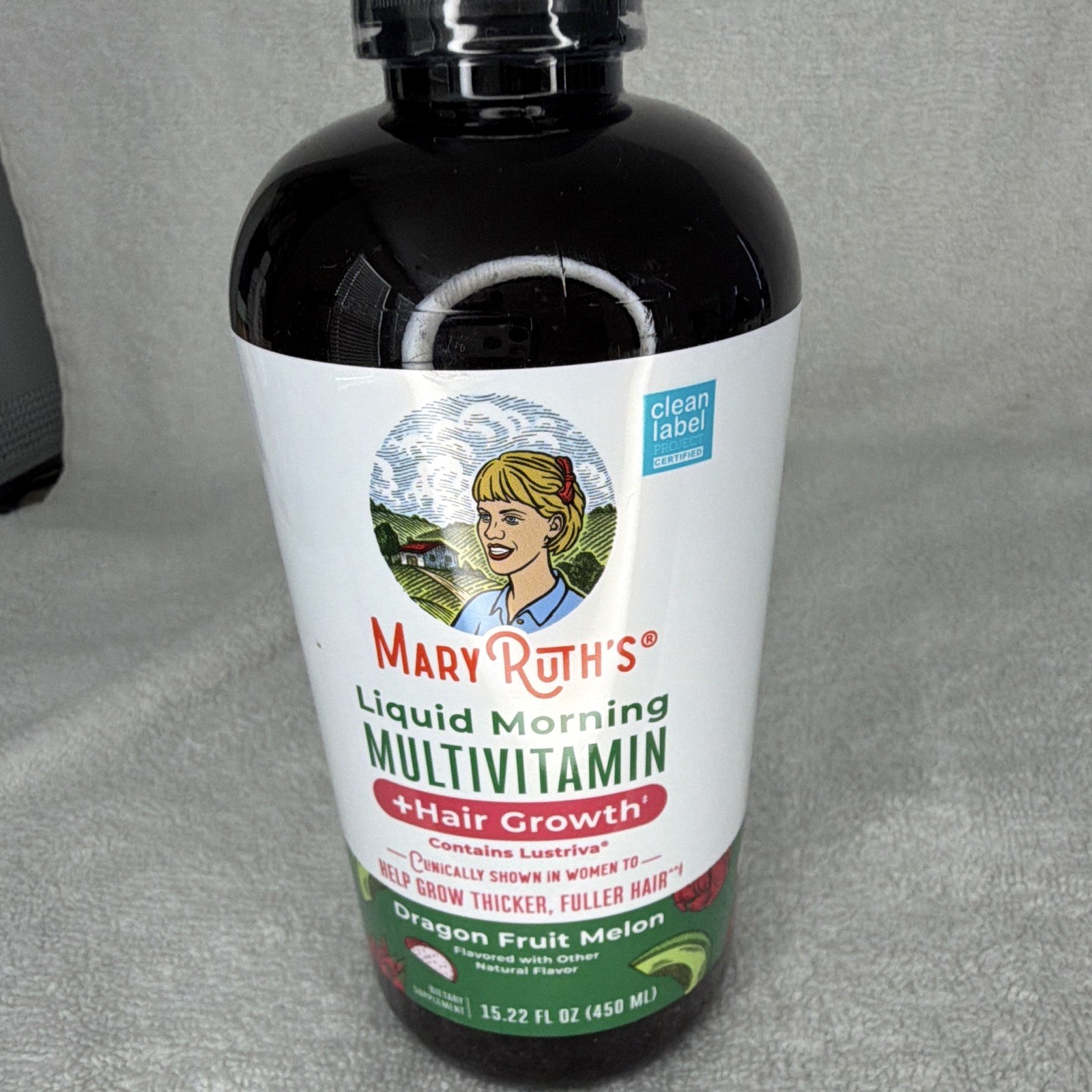 MaryRuth’s Liquid Morning Multivitamin + Hair Growth Dragon Fruit Melon 15.22oz