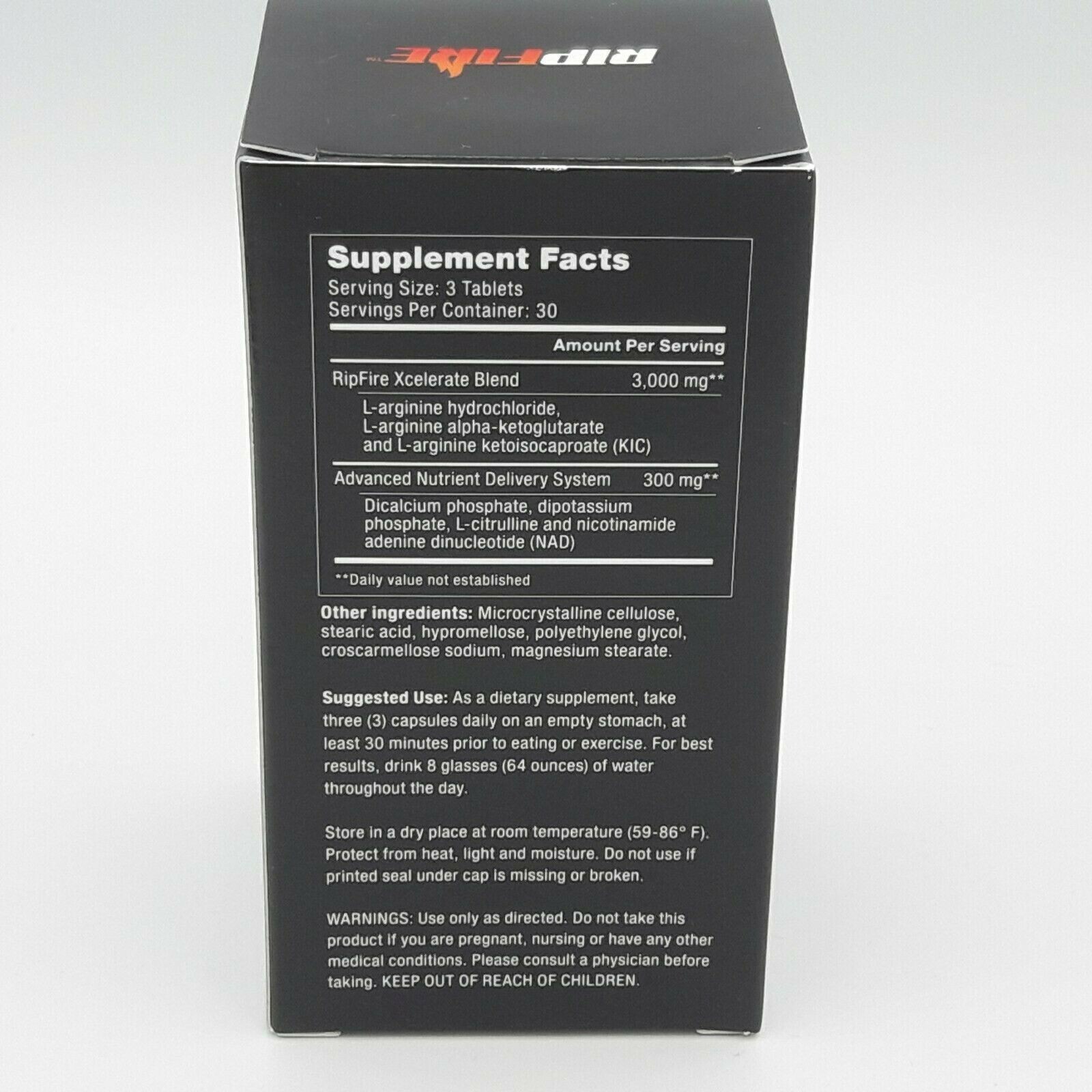 RipFire Pre-Workout Energy Dietary Performance Supplement 90 Tablets NEW USA