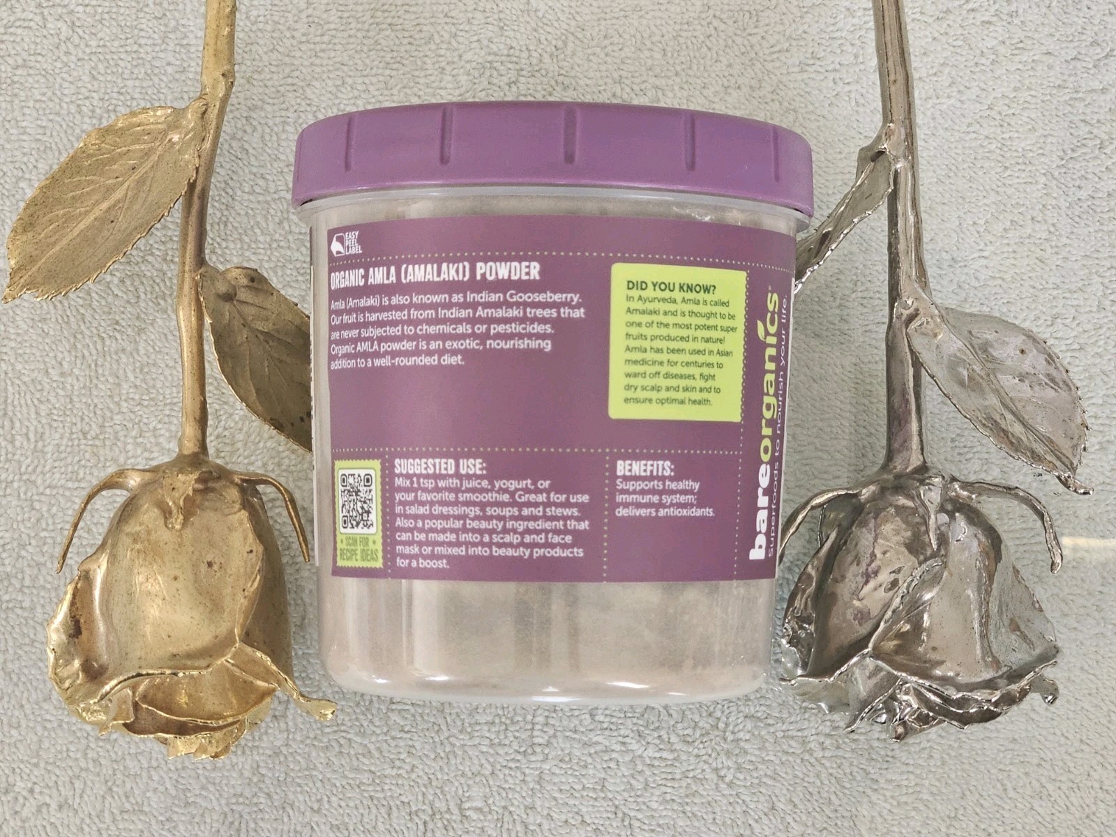 Bareorganics Organic Amla (Amalaki) Powder 8 Oz