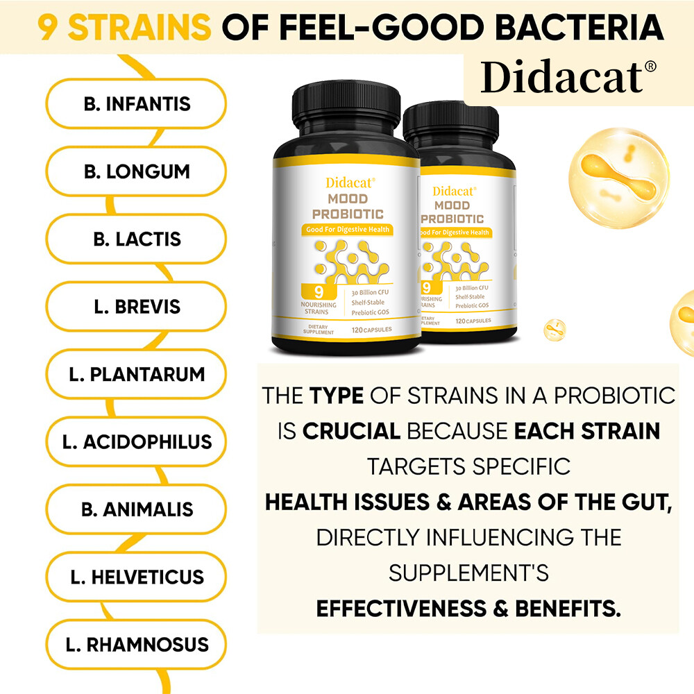 Mood Probiotic Capsules 30 Billion CFU Immunity Digestive Support Mood Health