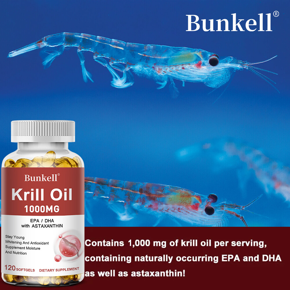 Krill Oil 1000mg Softgel Astaxanthin Omega-3 Antioxidant Anti-Aging