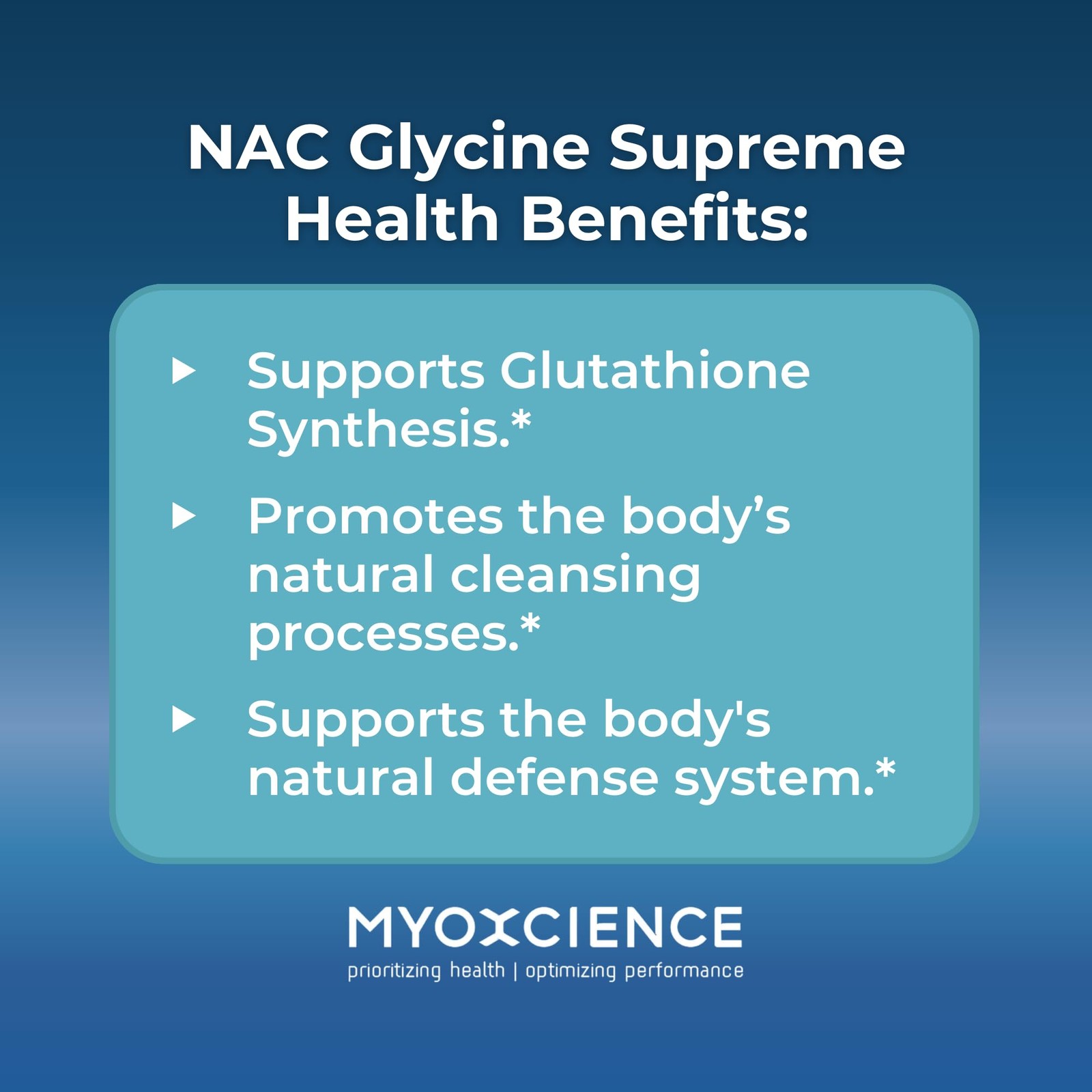 MYOXCIENCE NAC Glycine Supreme | N-Acetyl-L-Cysteine, 4.44 Ounce (Pack of 1)
