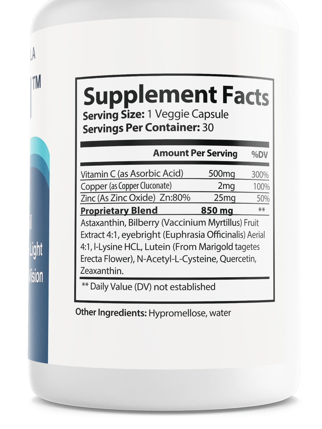 Optivell Vision and Eye Health Support Dietary Supplement 30 Capsules