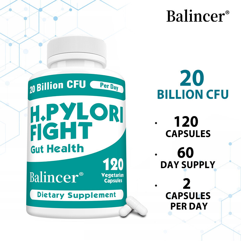 H Pylori Fight Gut Improve Digestive Health Balance Intestinal Flora 120 Count