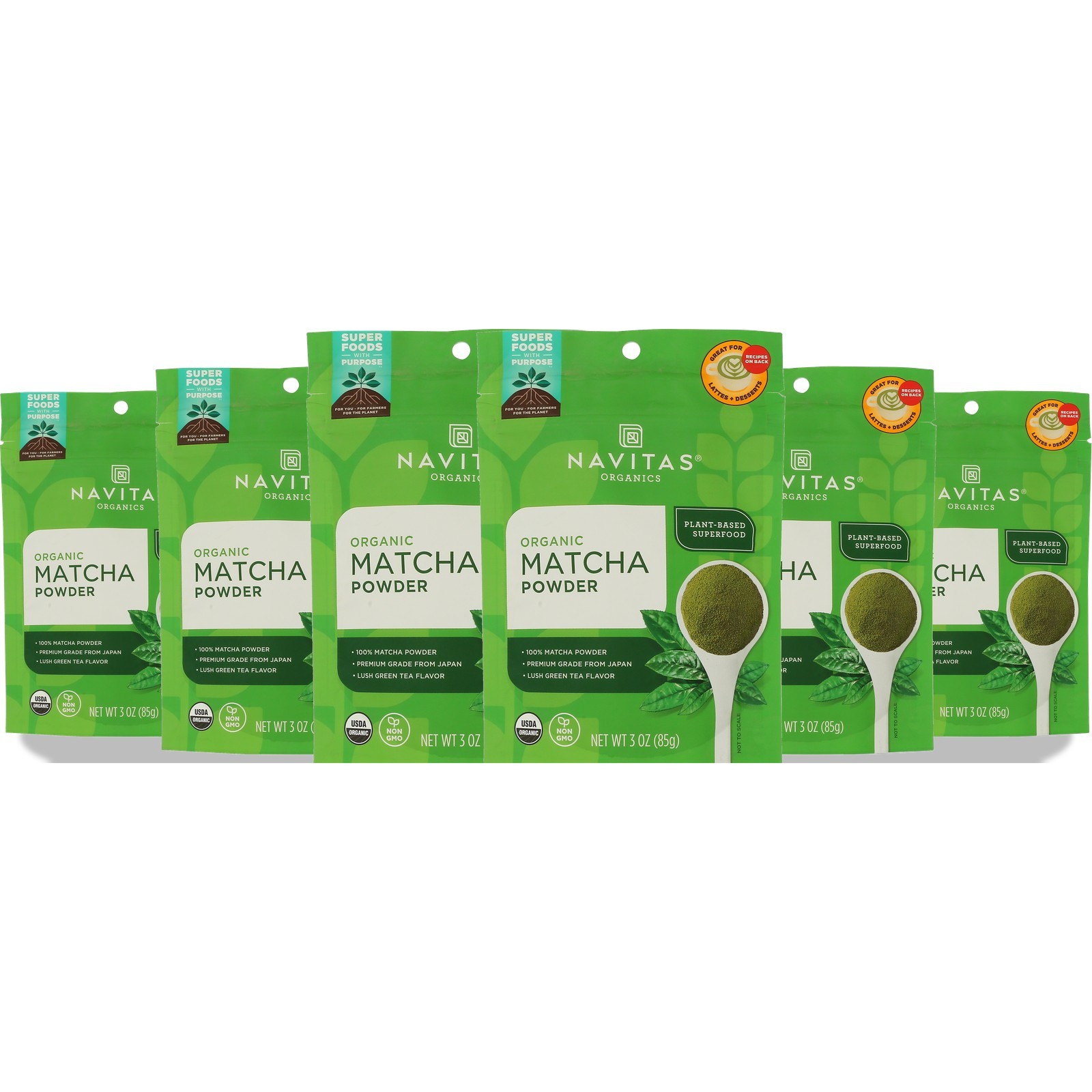Organic Matcha Powder Navitas Organics 3 Oz Tea 6 Pack