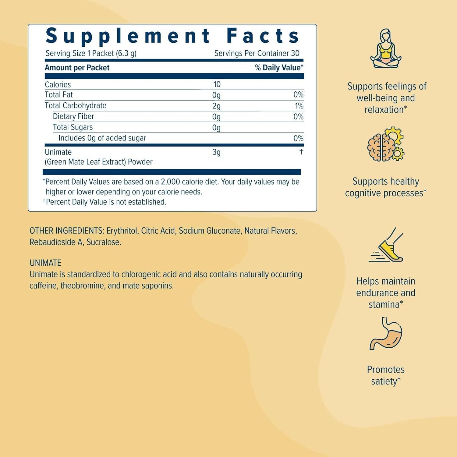 Unicity UNIMATE (Lemon Ginger, 30 Pouches) | Supports overall metabolic health