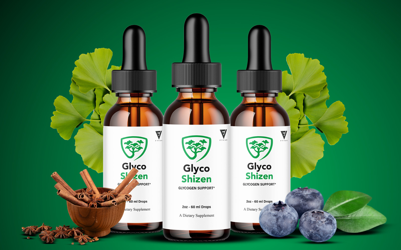 (3 Pack) Glyco Shizen Drops GlycoShizen Advanced Liquid Drop Supplement (6oz)
