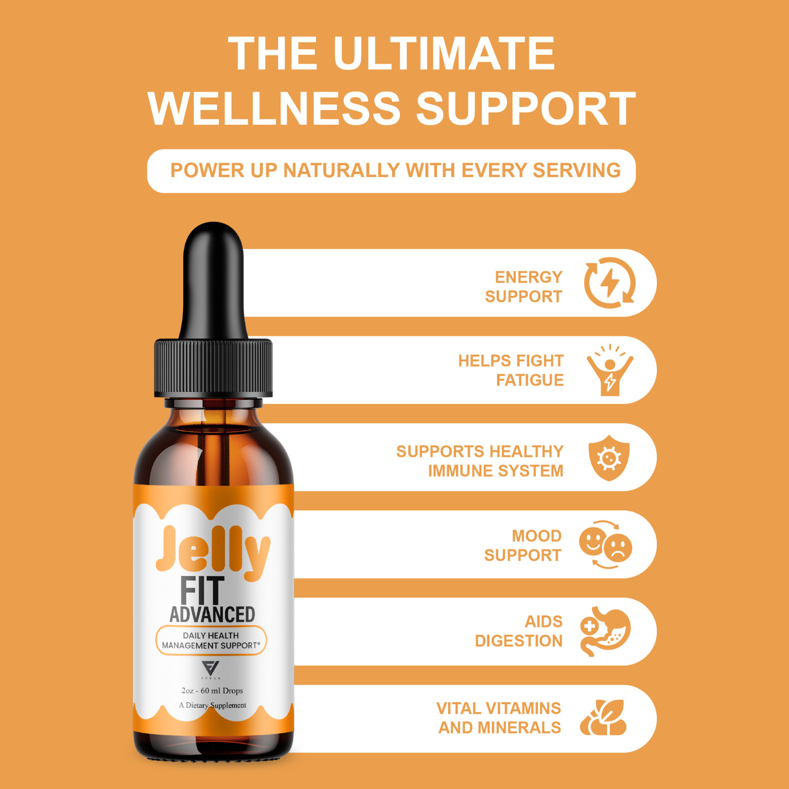Jelly Fit Weight Management Drops, JellyFit Overall Support (2oz)