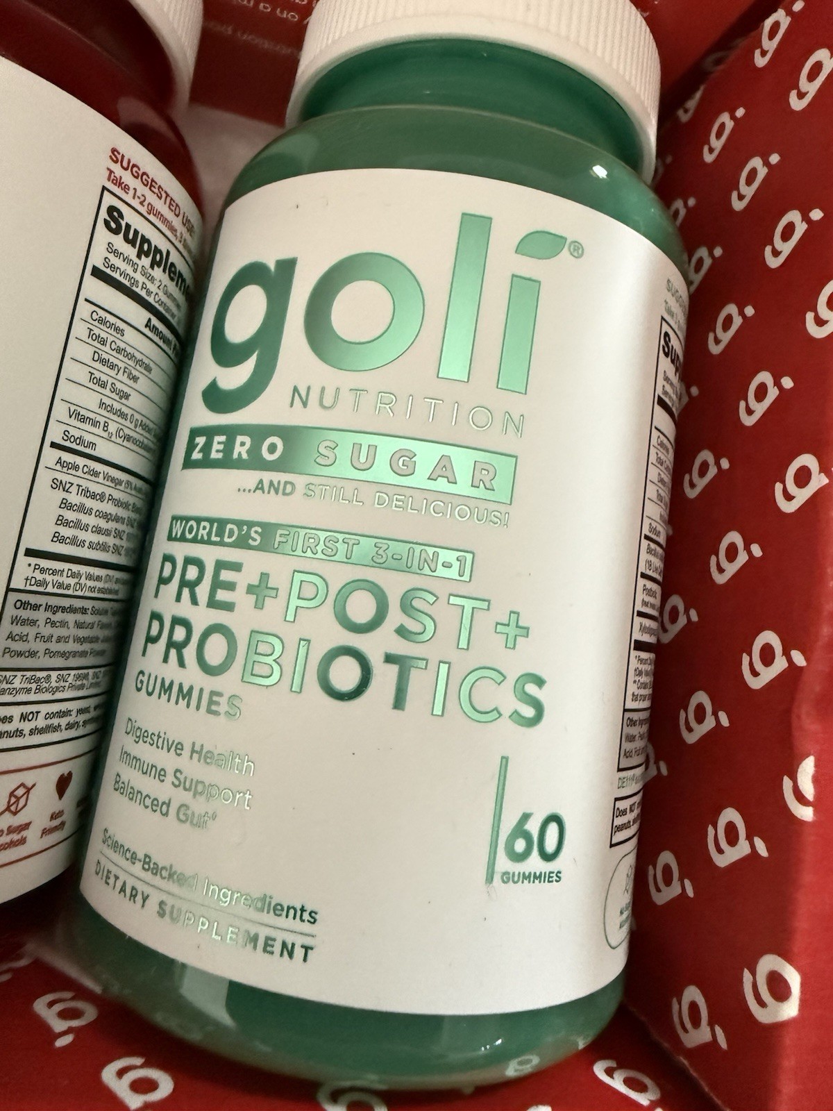 Goli Nutrition Zero Sugar Gummies 3-Pack Ashwagandha ACV Probiotics 60 ct Exp 0…