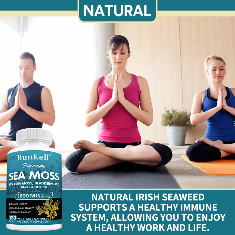 Sea Moss & Bladderwrack Mix Capsules 100% Clean & Natural Pure Vegan Caps