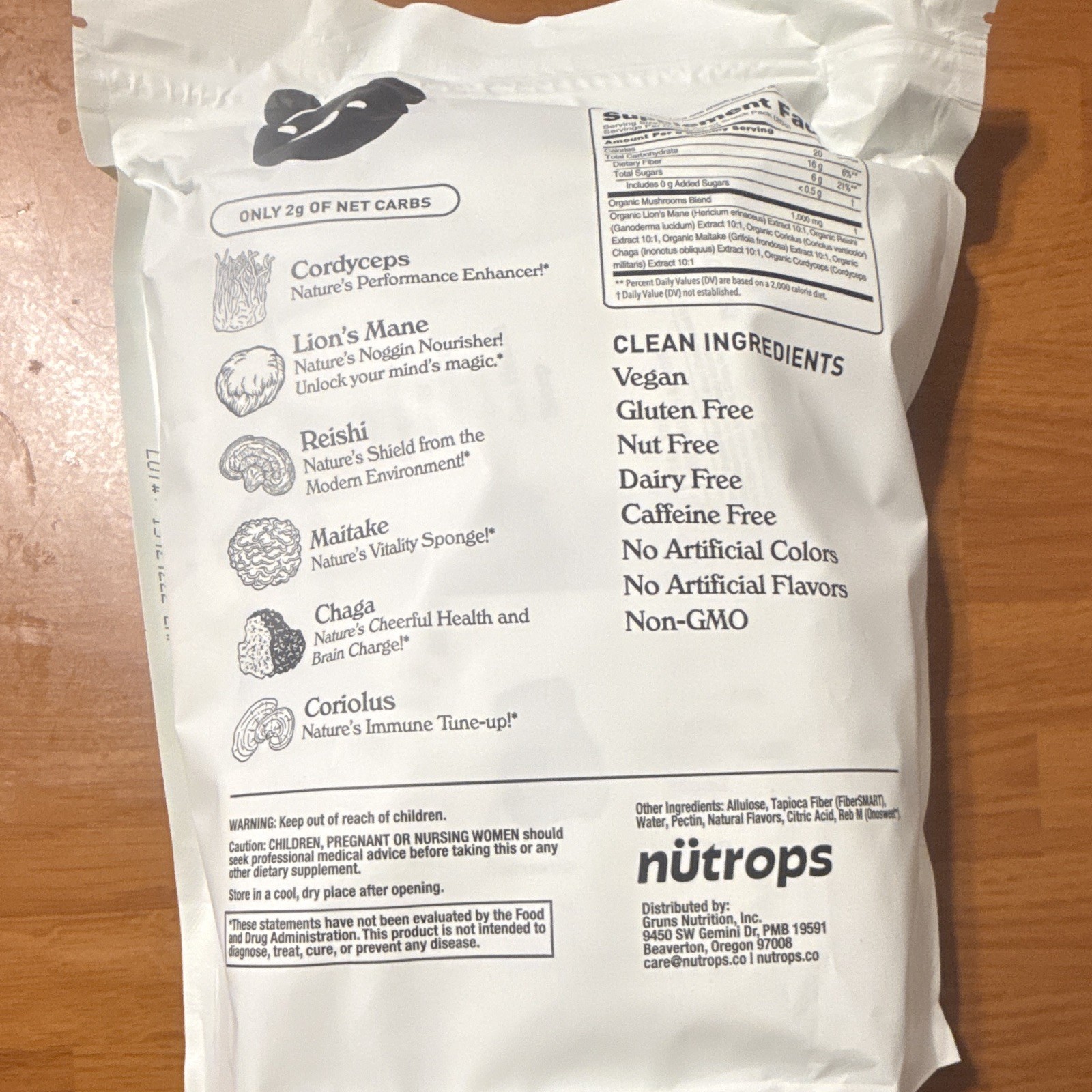 nütrops My Grüns Functional Nootropics Gummies Sugar-Free Vegan Lemon 224