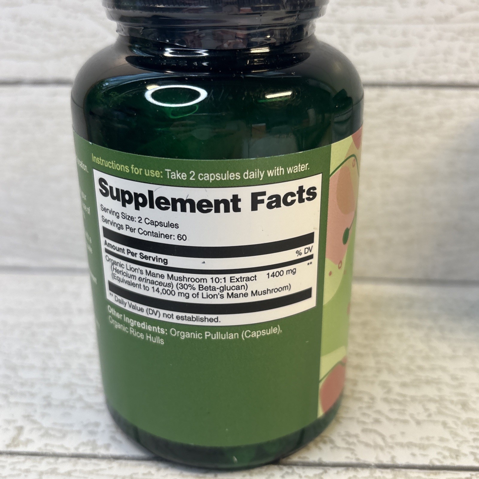 2X Vegavero Organic Vegan Lions Mane Mushroom Extract 14000mg 120 Caps Exp 2/28