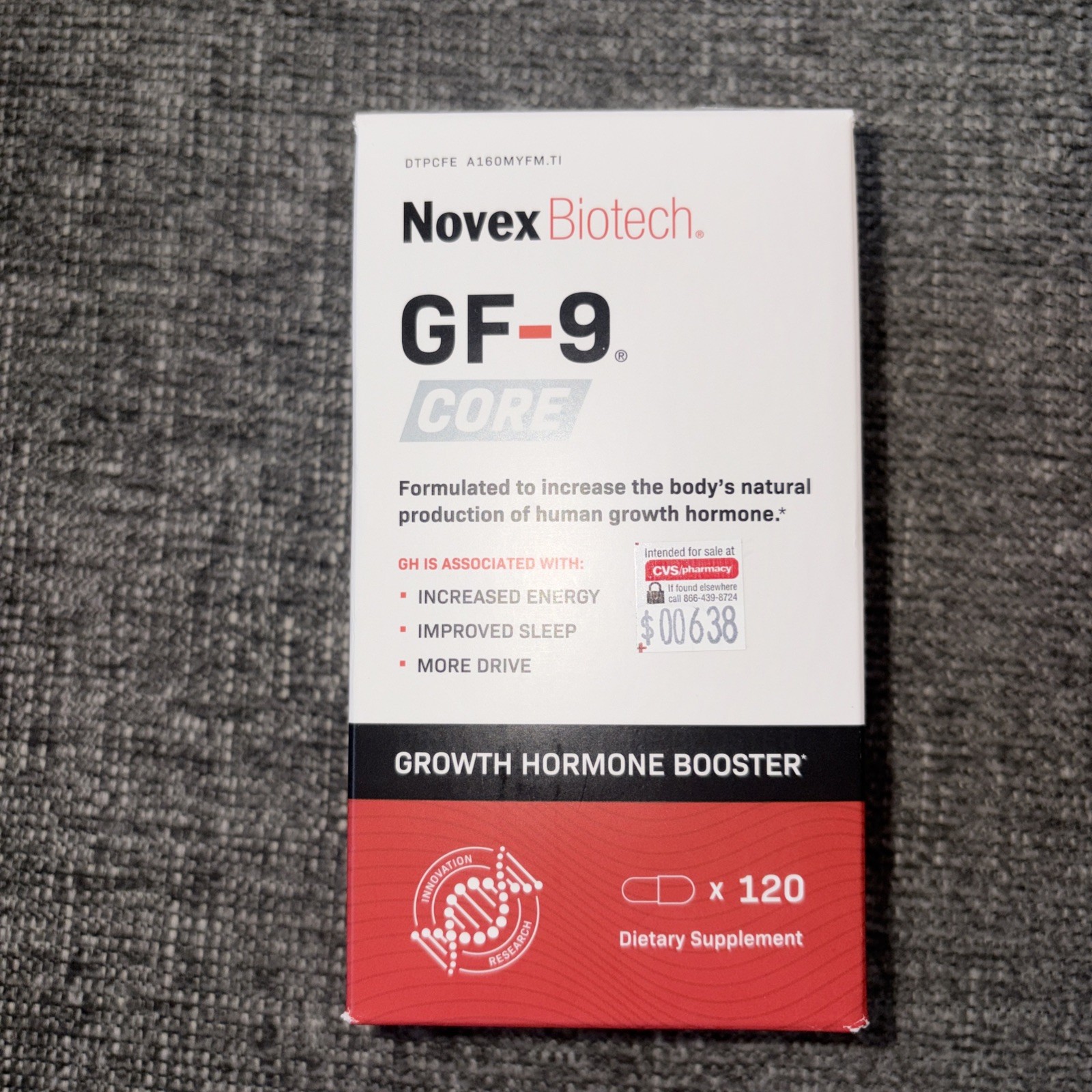 New Novex Biotech GF-9 Booster Increase Energy 120 Dietary Supplement Exp:2/2027