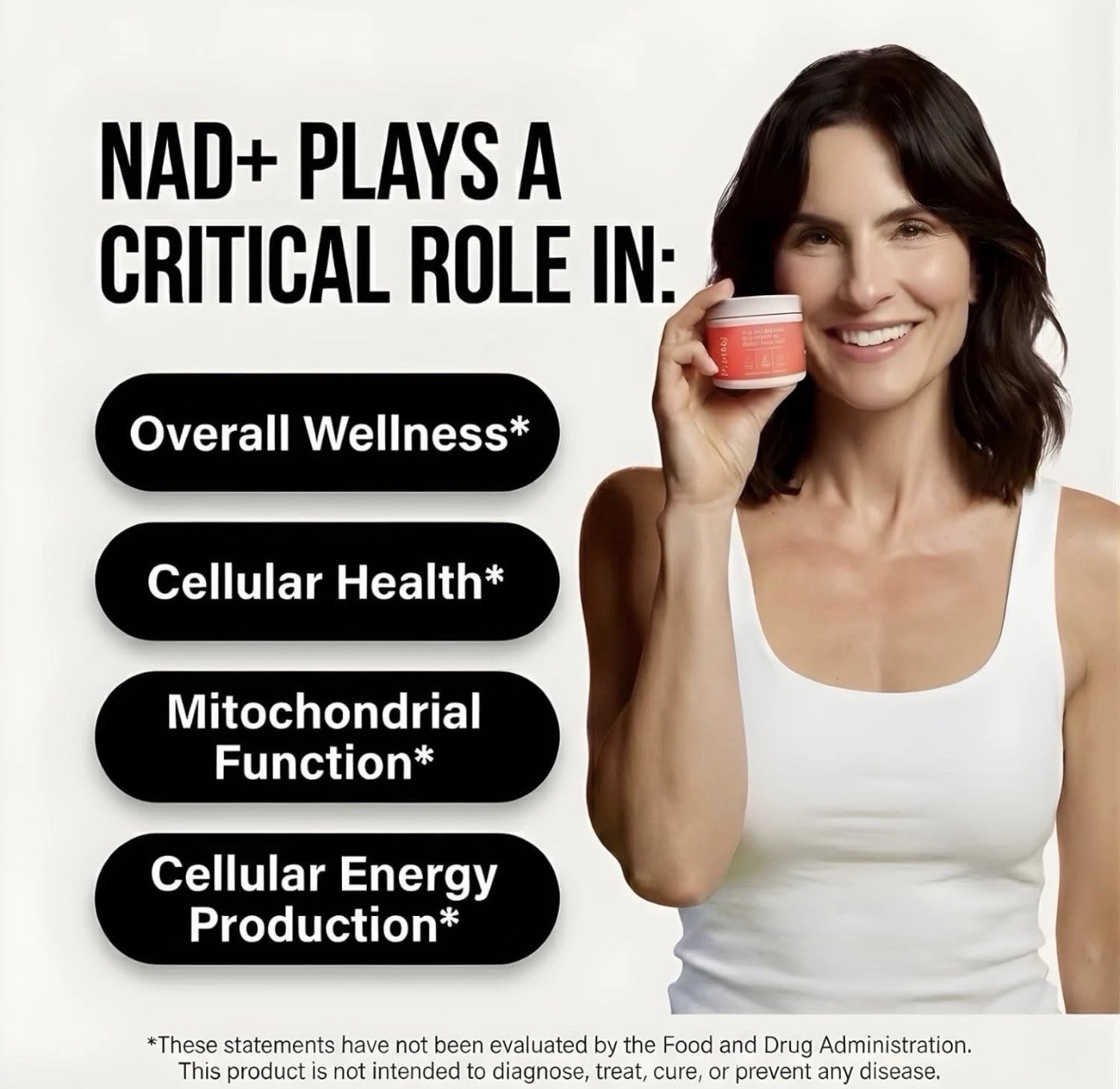 Purrky NAD+ Supplement Women Premium 7-in-1 Formula wit 500mg Nicotinamide Ribos