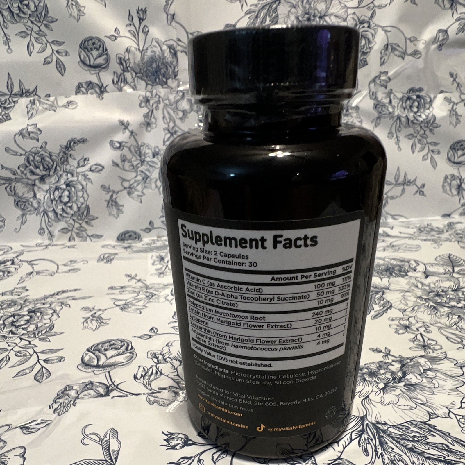 Vital Vitamins Advanced Sun Support Complex 60 Caps Exp 03/2029