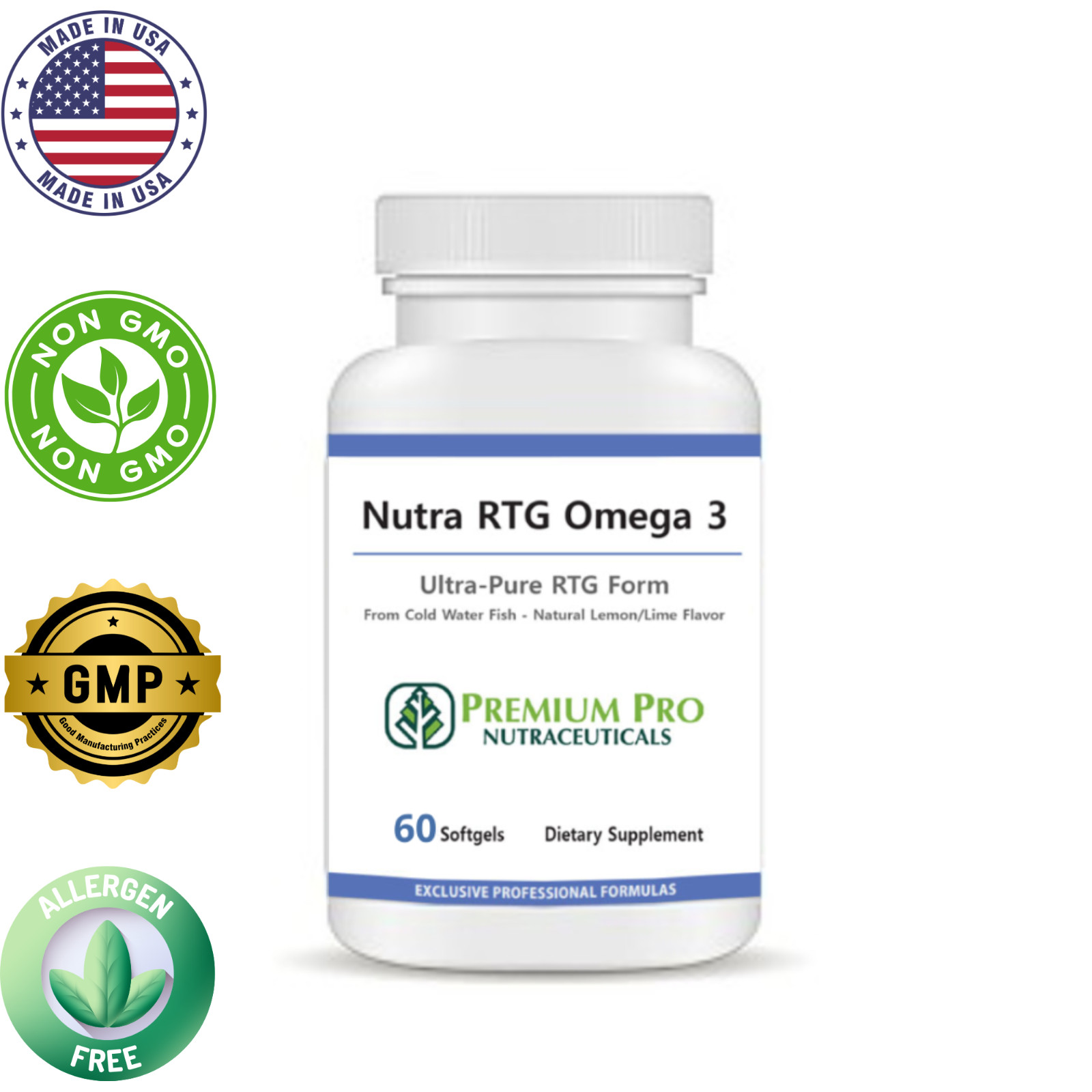 Nutra RTG Omega-3 Triglyceride Fish Oil for Heart, Brain & Joint Support