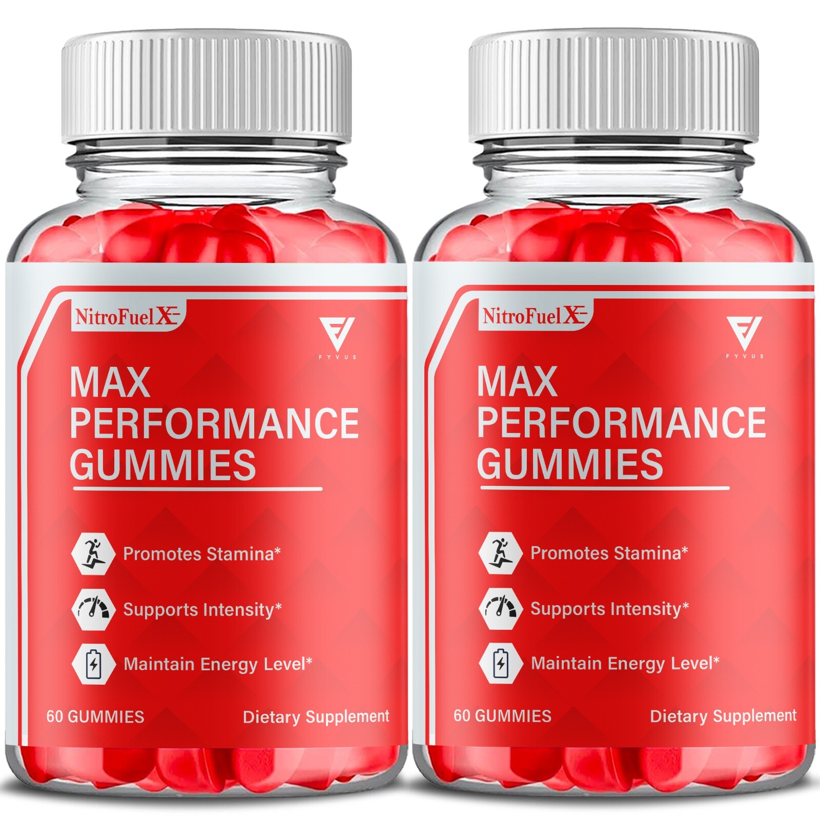 (2 Pack) Nitro Fuel X Gummies NitroFuel X Performance Supplement (120 Gummies)