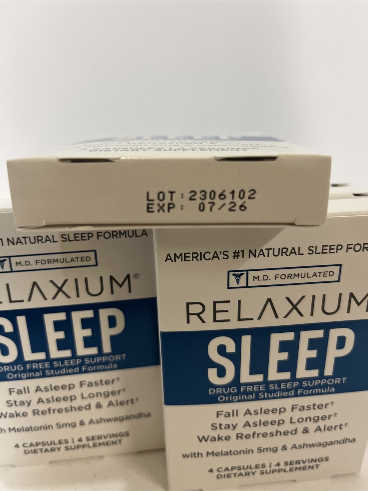 (Lot Of 6) Relaxium Sleep, Drug Free Sleep Support, 6 Packs Of 4 Vegan Capsules.