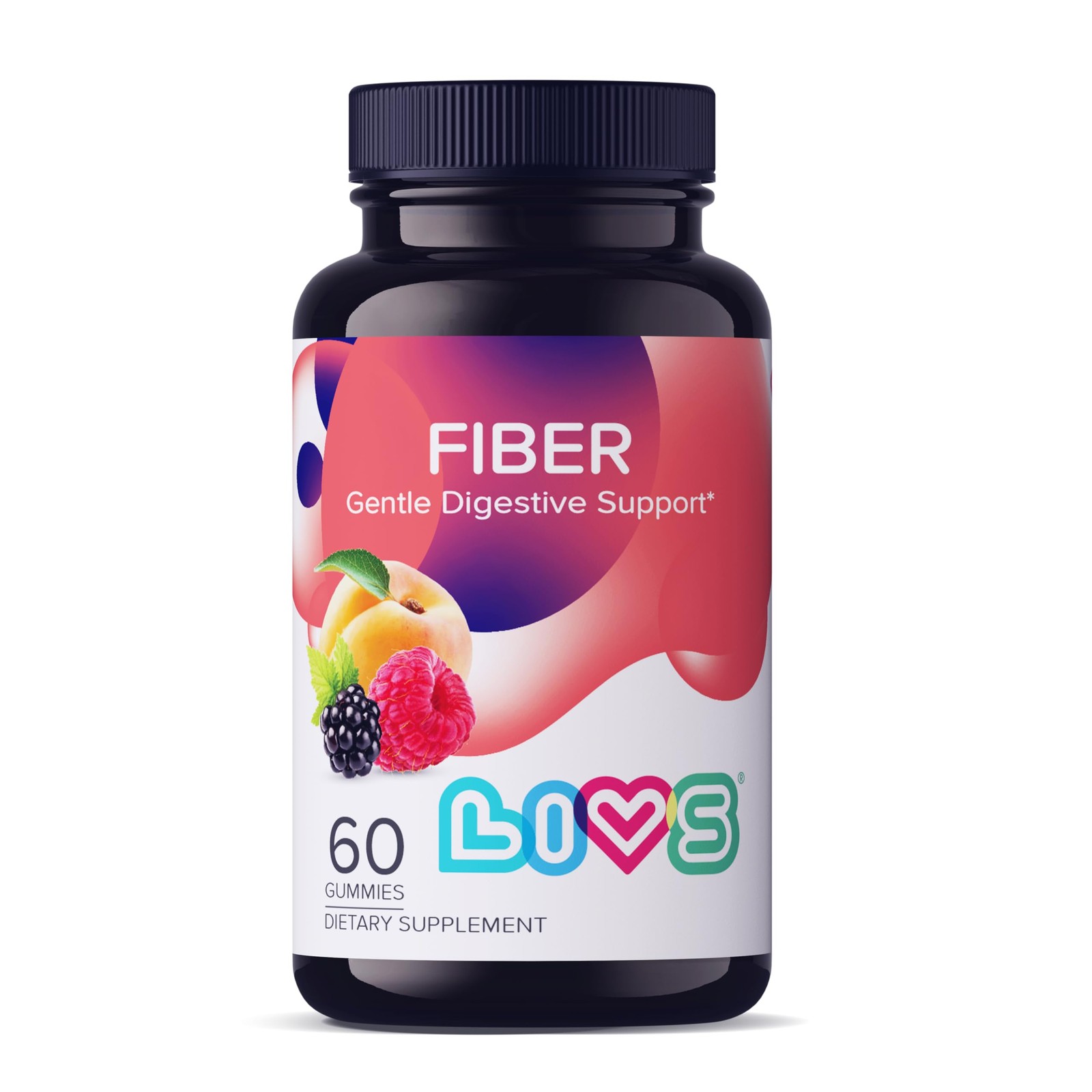 LIVS Fiber Gummies for Adults – Promote 60 Count (Pack of 1), Natural