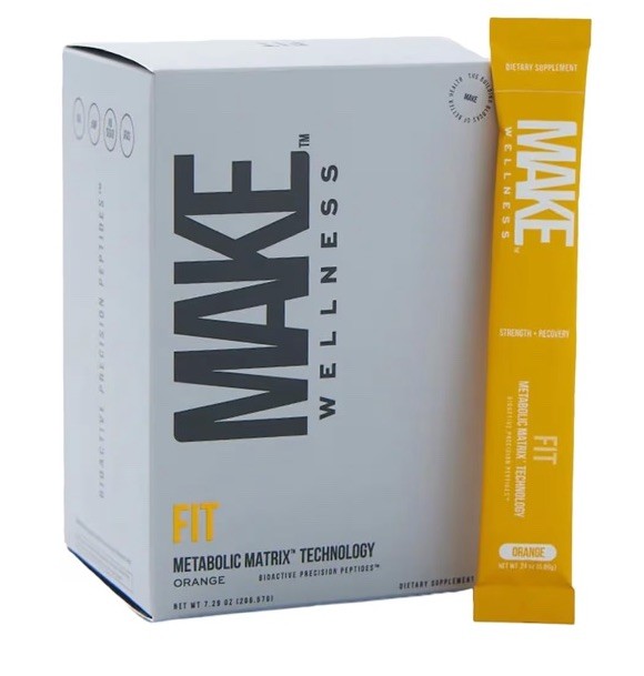 NEW Make Wellness FIT Peptide – 30 Sachet – Orange Flavored