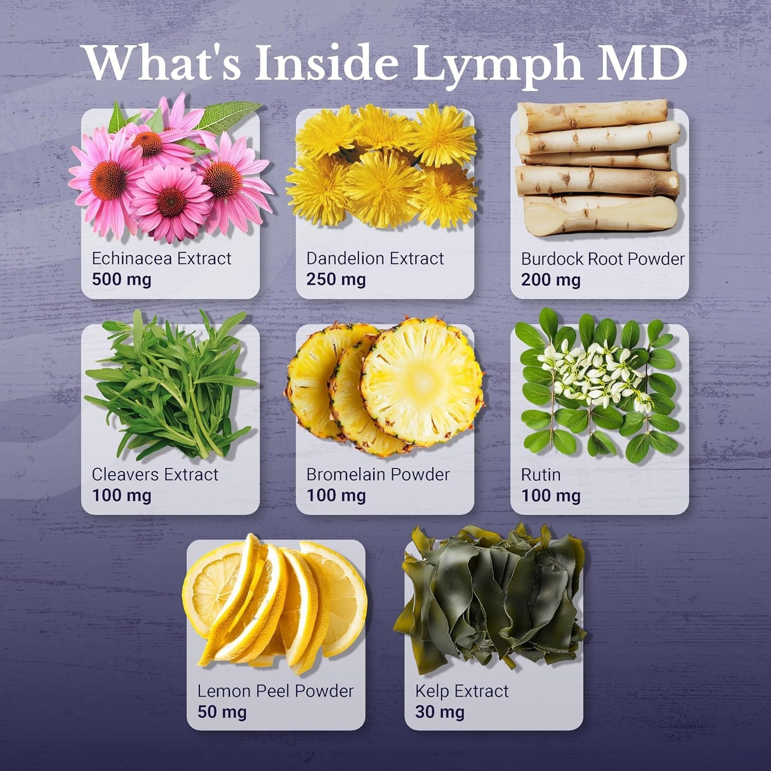 Lymph MD Lymphatic Drainage Supplement – with Bromelain, Echinacea, Burdock