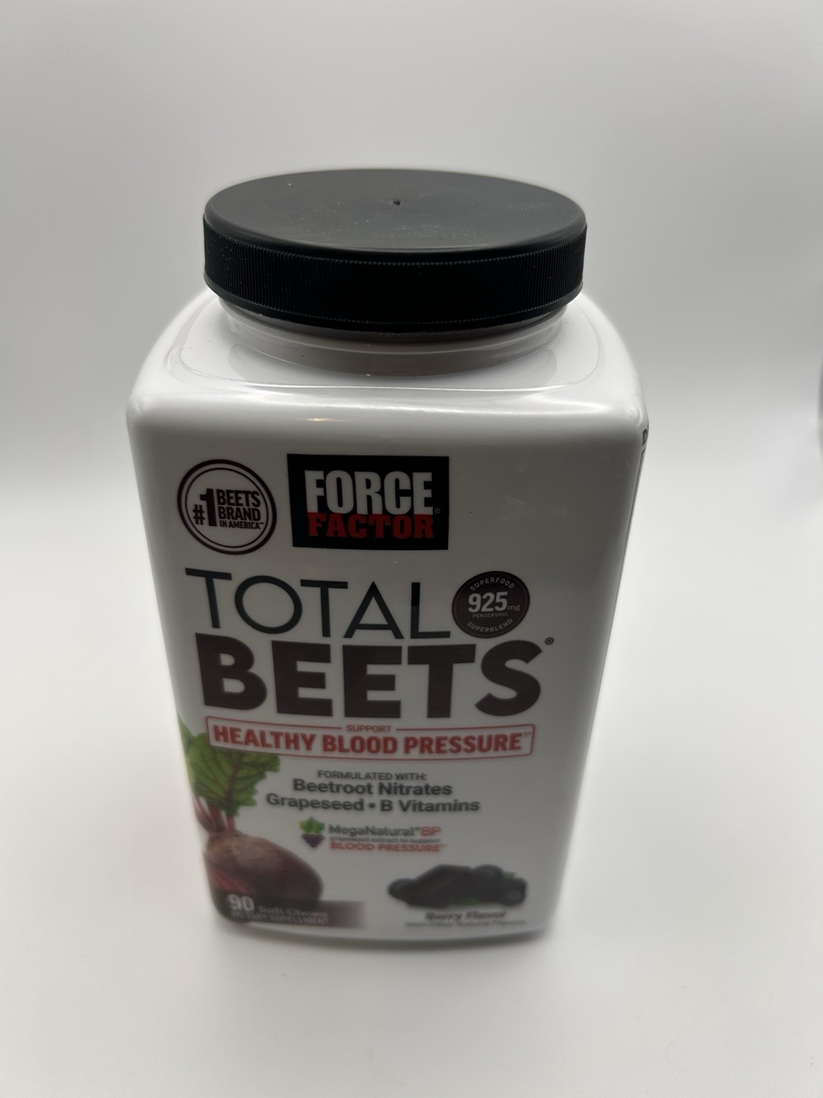 Force Factor Total Beets Soft Chews 90ct Nitric Oxide Superfood Exp 03/2028