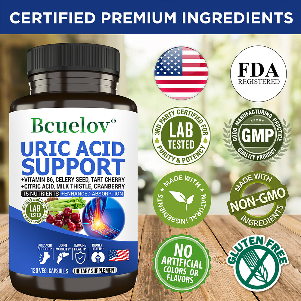 Tart Cherry Extract Capsules with Celery Seed Kidney Health Uric Acid Support
