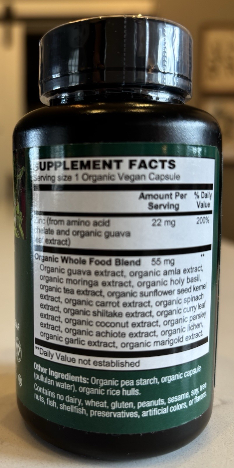 Plant Fusion Zinc 22MG Immune Support Guava Leaf 60 Capsules Exp 4/28 Sealed